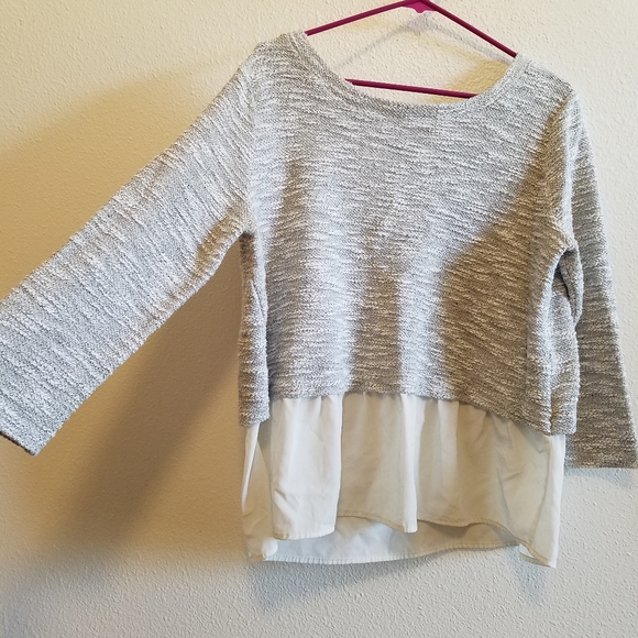 Anthro Postmark Janie sweater bow tie top large - Picture 3 of 7